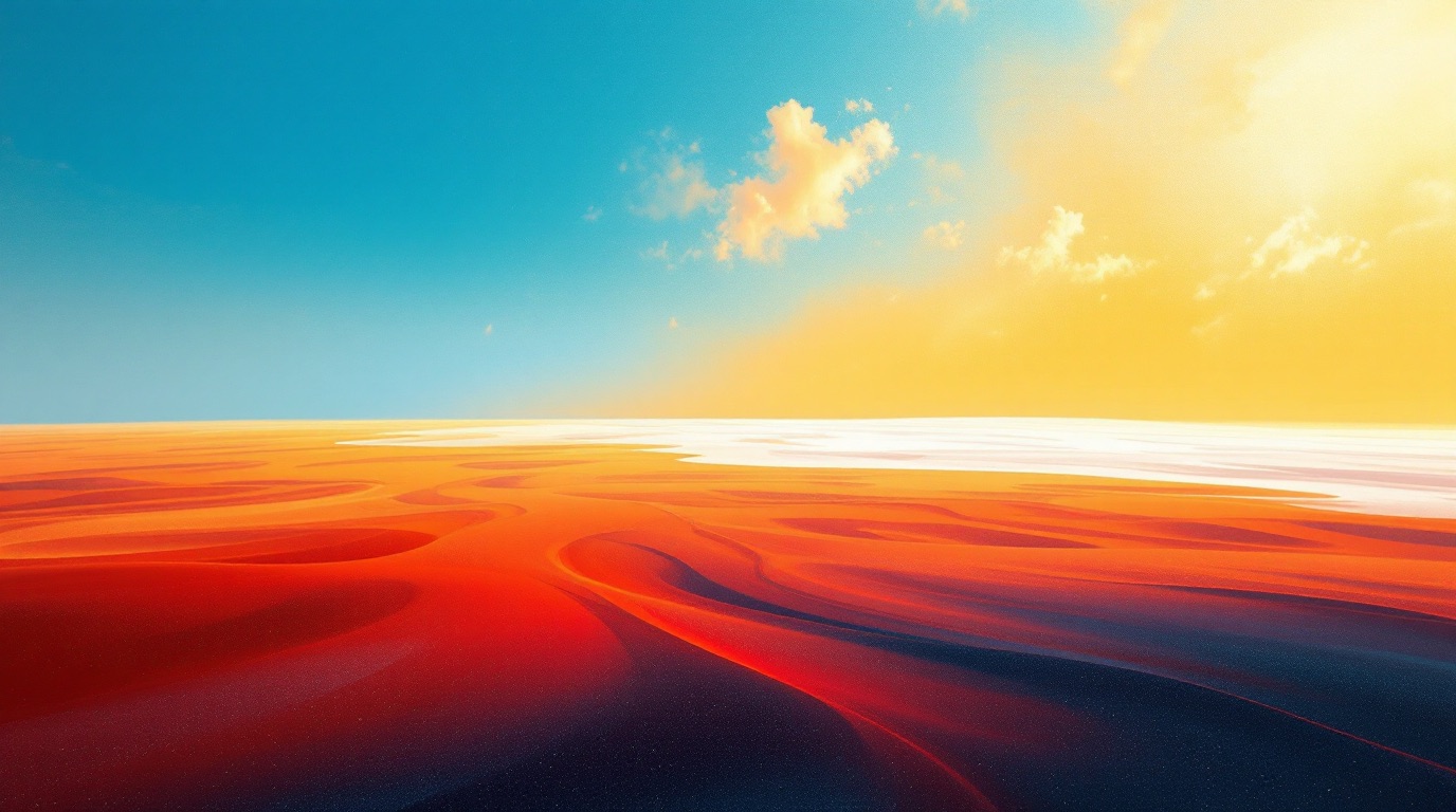 A vast, curved horizon